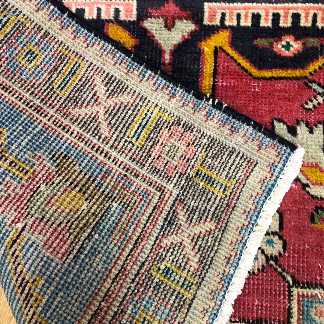 ペルシャ絨毯 ヴィンテージラグ 140×97cm 手織り オールドpersia