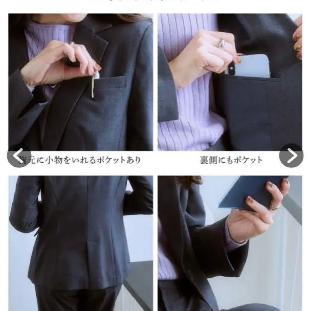 大きいサイズ　パンツスーツ　グレー　5L