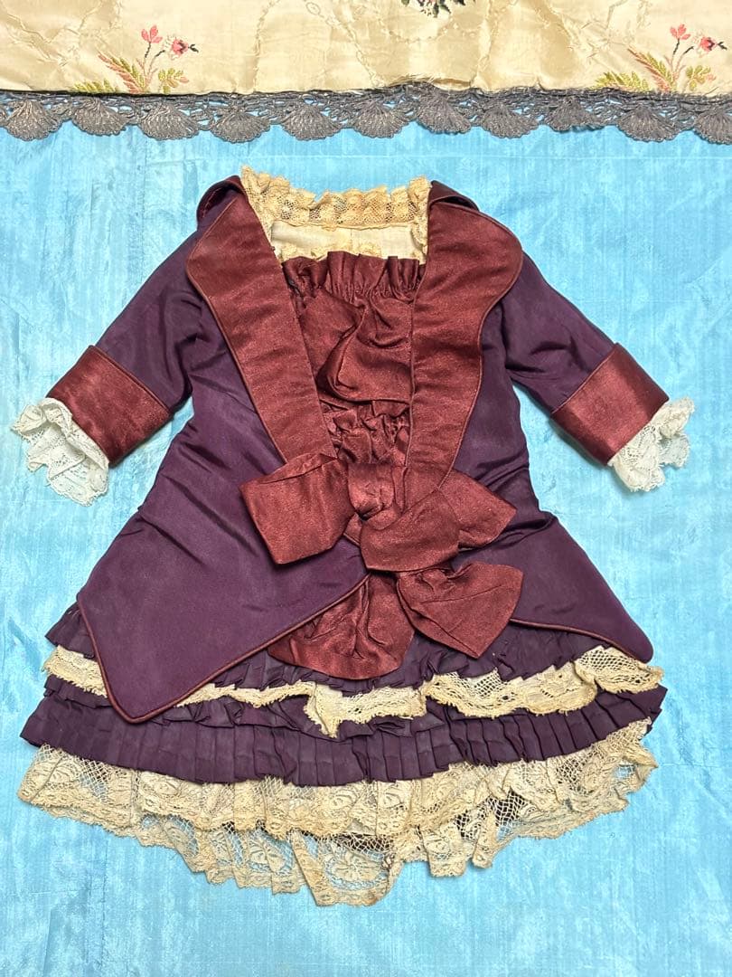 アンティークビスクドール ドレス&ボネセット