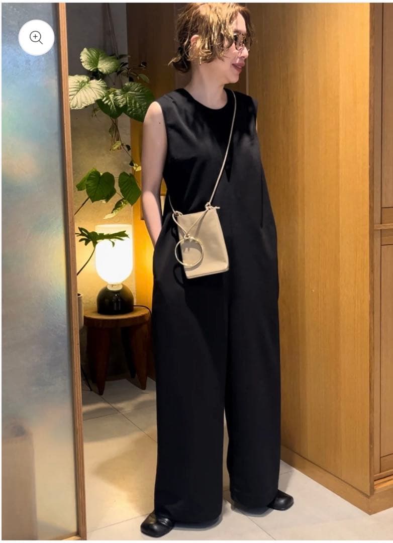 dry touch vneck all-in-one HHOLIC ブラック