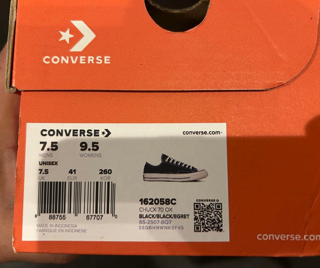 新品 コンバース CT70 ローカット ブラック 26.0 チャックテイラー