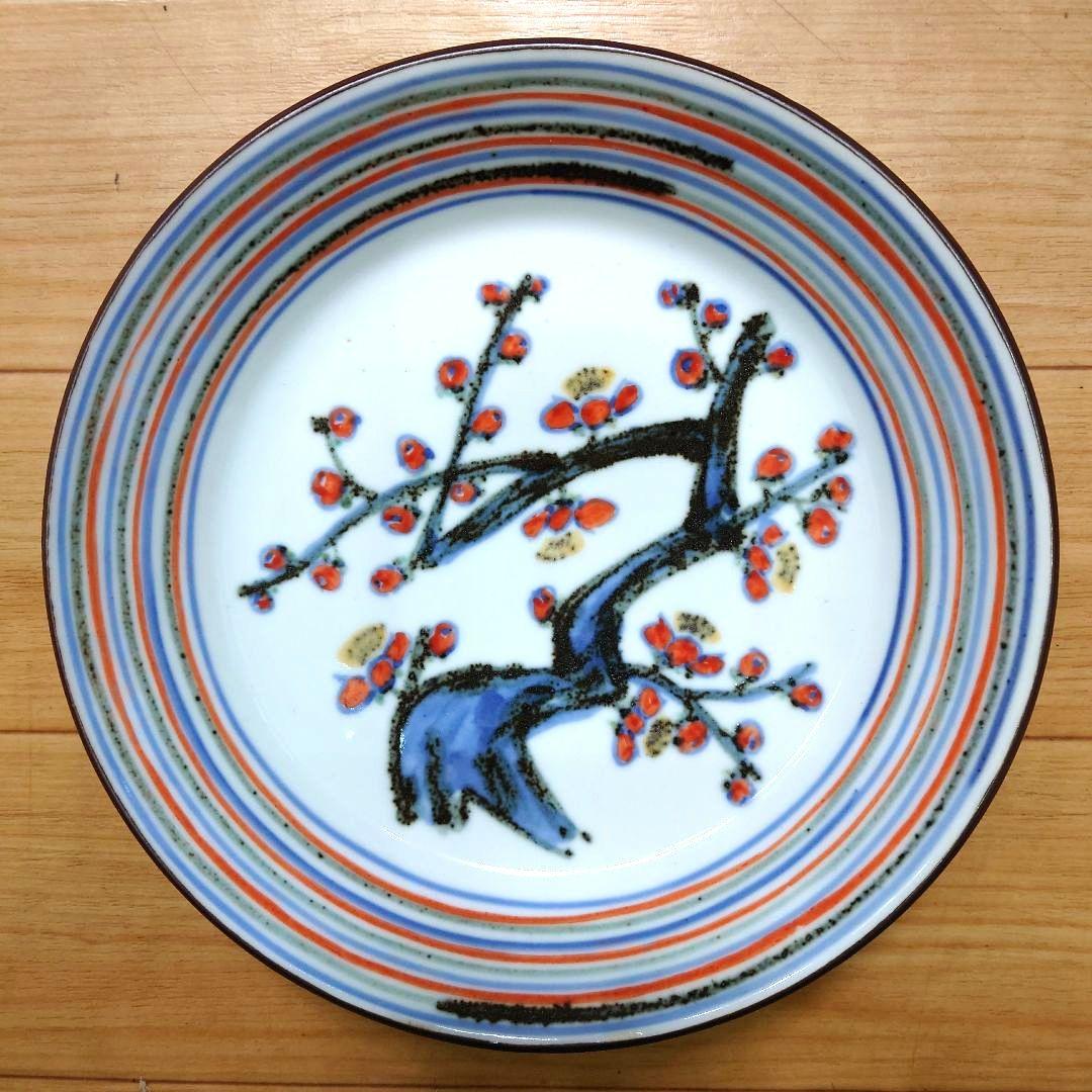 新春特別価格⚫高陽 泥裏珠光 陶齋 斎藤三郎⚫染付色絵飾り皿:齋藤三郎 作品