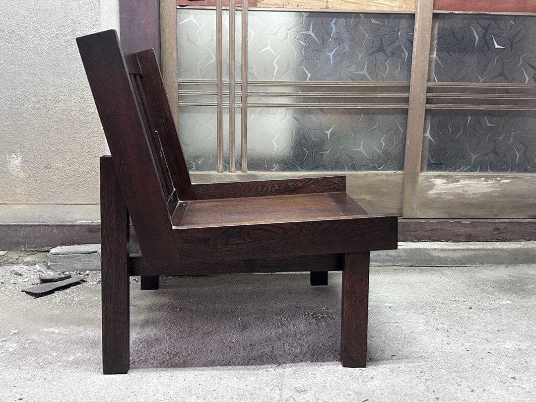 ①木製 ダイニングソファー ローチェア 和モダン 古民家