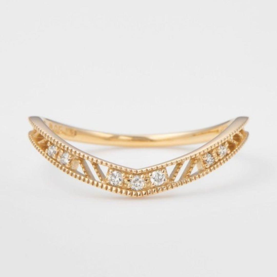 アガット agete 10K ダイヤモンドリング 16号