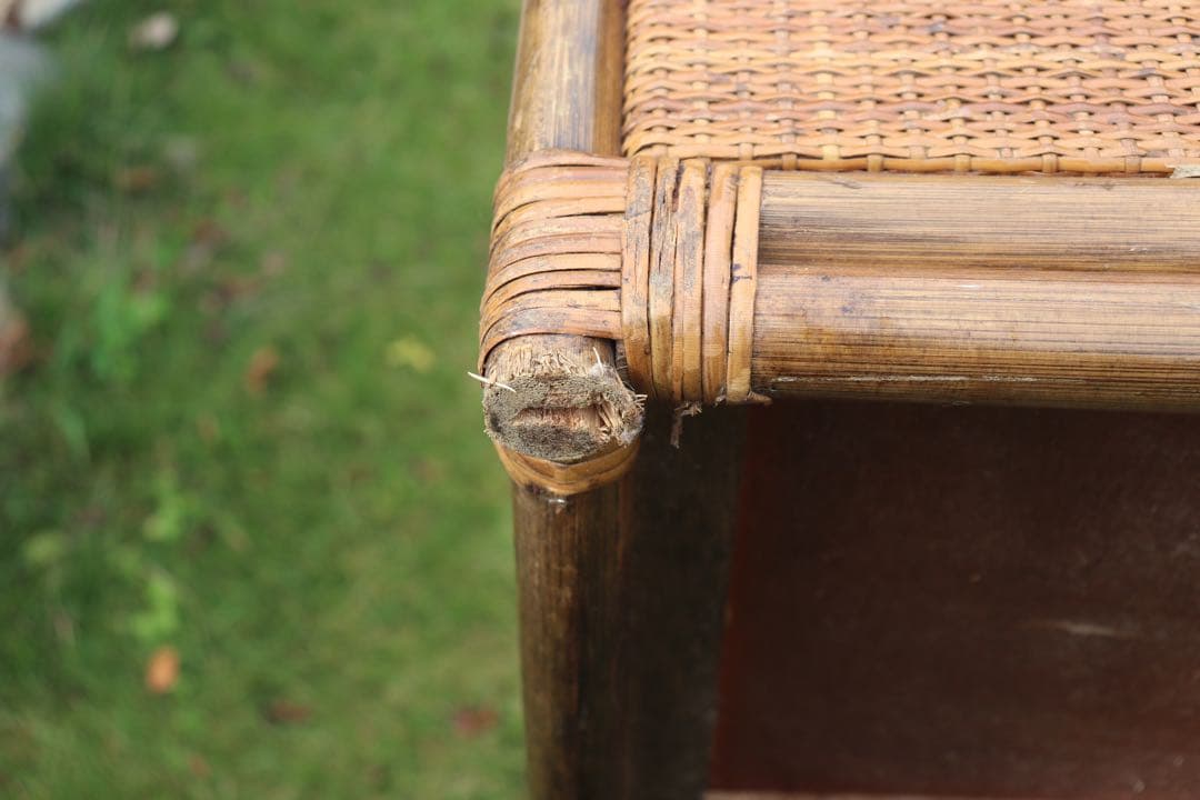 ラタン　チェスト ２段　ベンチ風(送料込み)