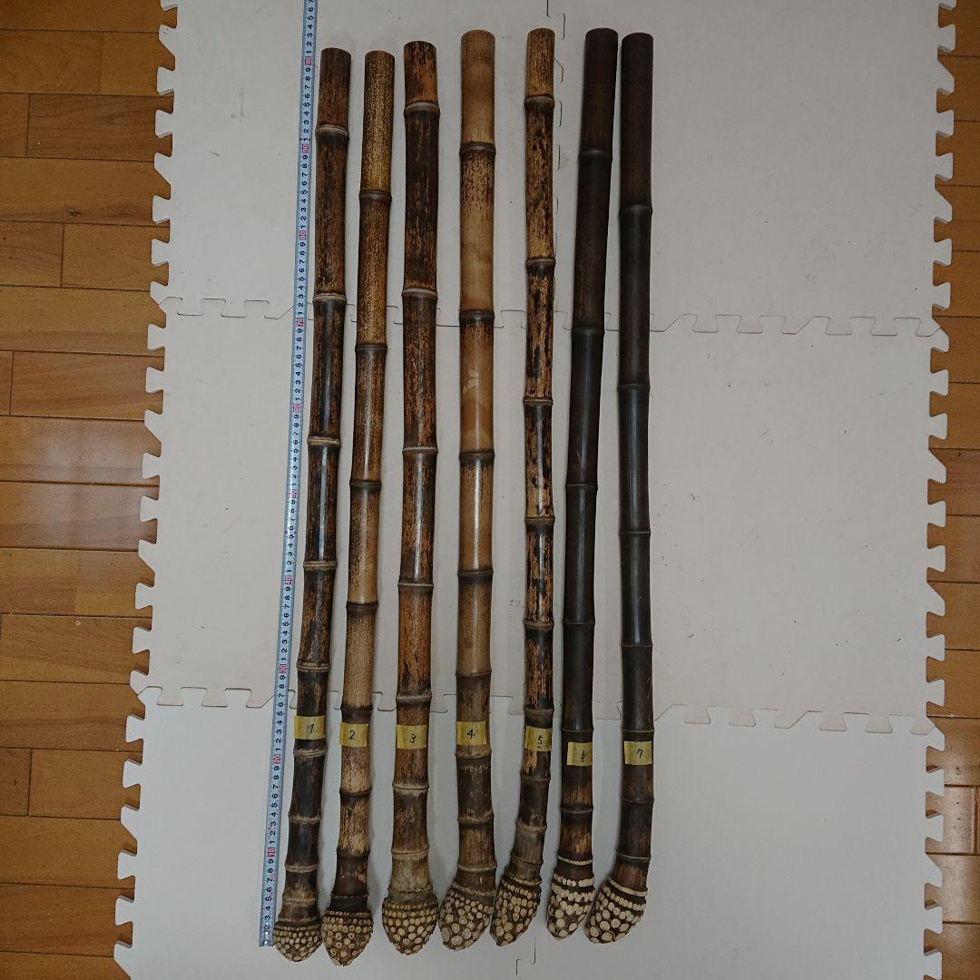 天然【黒竹（根付き）】❗