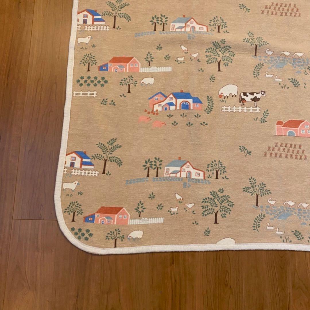 スペイン製 MORA ™︎ ヴィンテージ リバーシ ブルラグカントリー柄