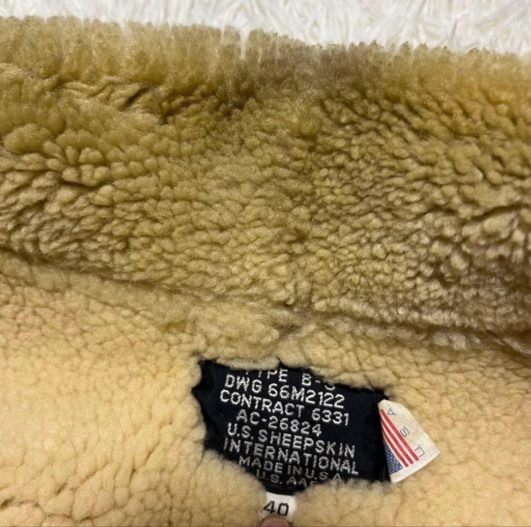 90s US SHEEPSKIN B-3 USA製 ムートン フライトジャケット