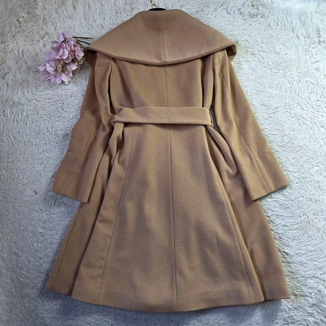 極美品 イネド カシミヤ100% ロングコート キャメル ブラウン サイズM
