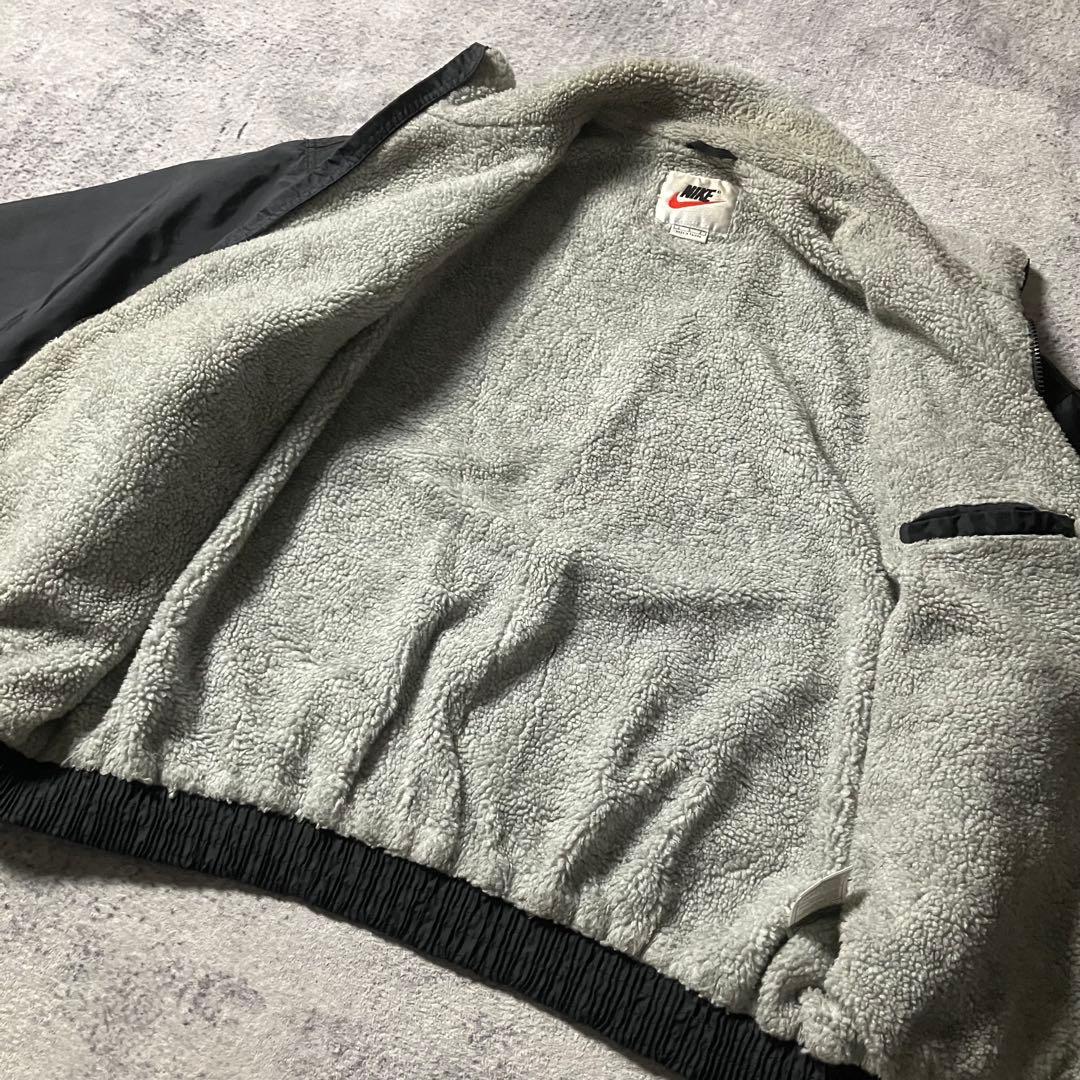 90sNIKEボアライナーウォームアップジャケットブルゾンスウッシュ刺繍ナイキ