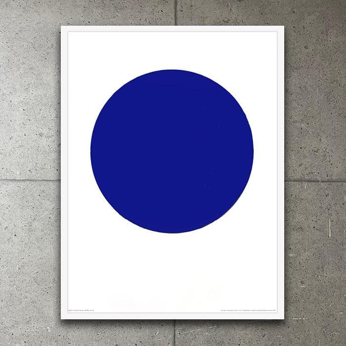 額装済/Disque bleu IKB 54 1957 イヴ クライン/ポスター