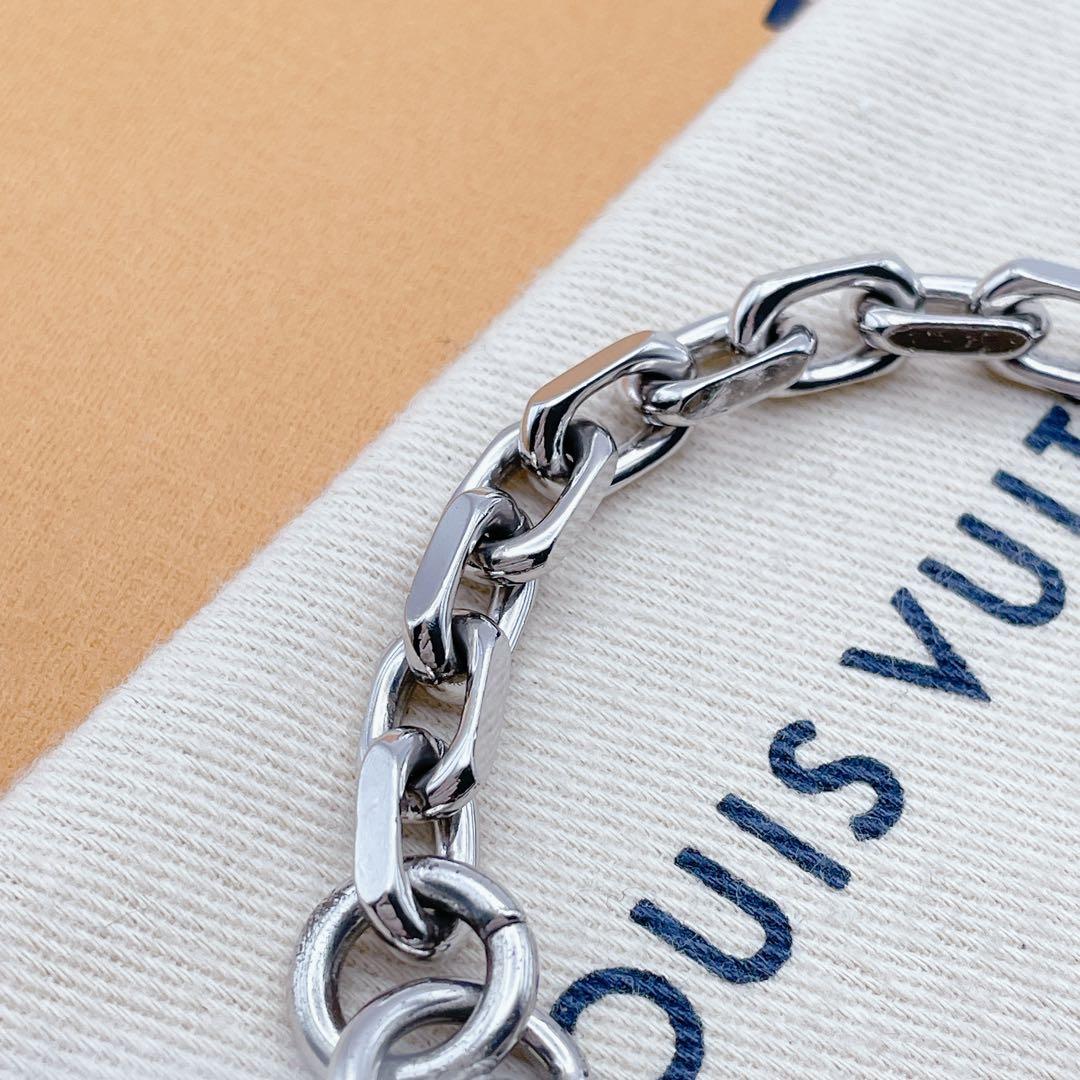 LOUIS VUITTON ブレスレット　ブラスレ　チェーン　プレート　タグ