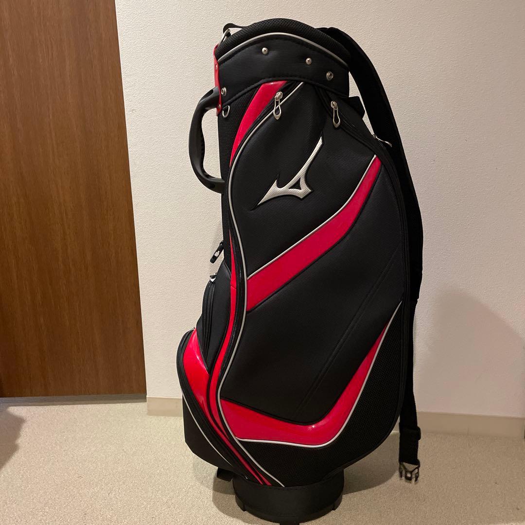 【新品未使用】ミズノゴルフキャディバッグ　レッド×ブラック5LJC17G100