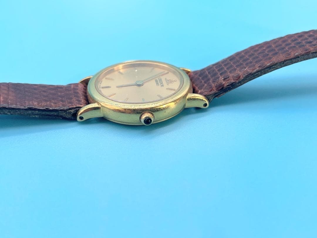 SEIKO CREDOR レディース 純金 18KT 腕時計 クォーツ