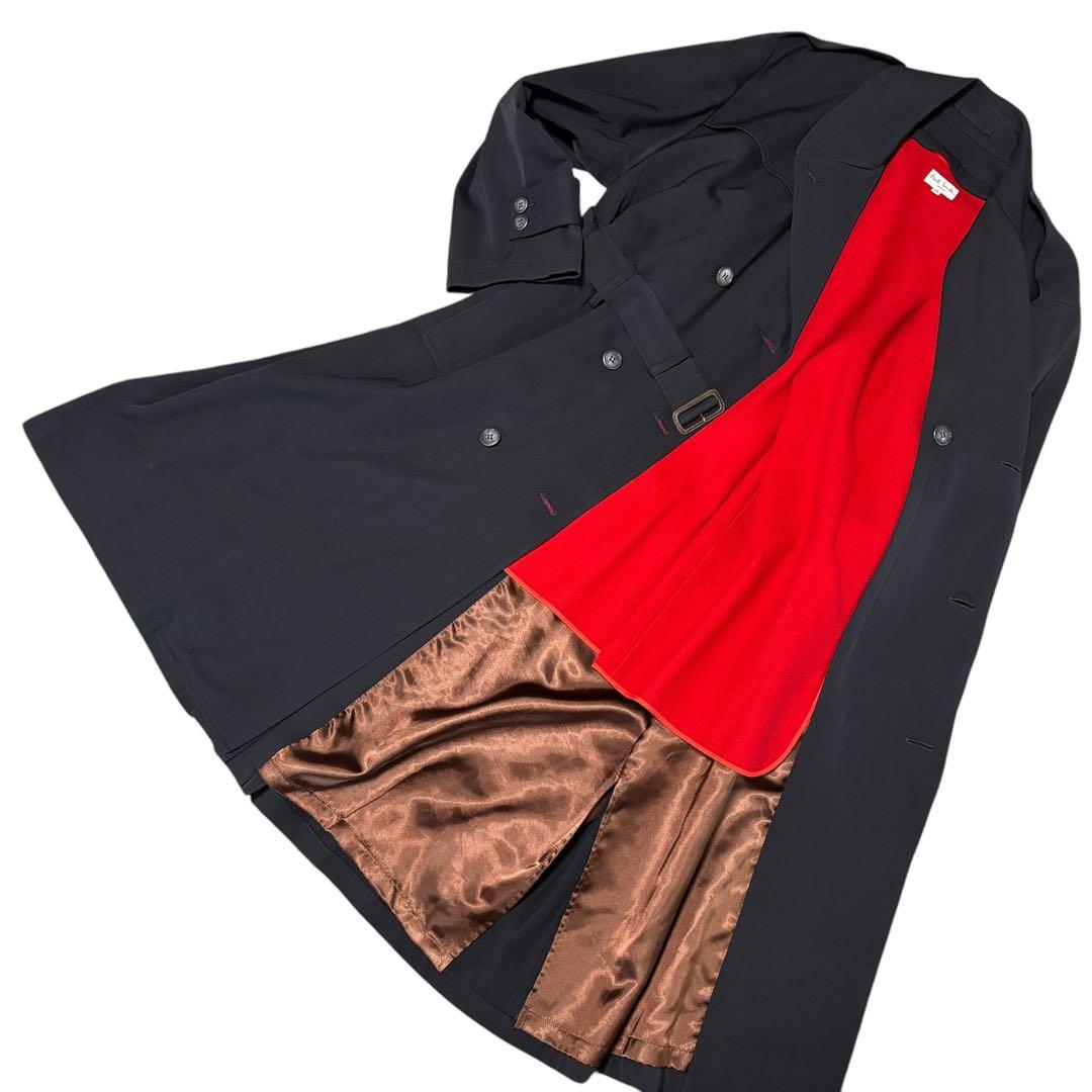 【あしゅ】ポールスミスロンドン　ウールトレンチコートネイビーライナー付