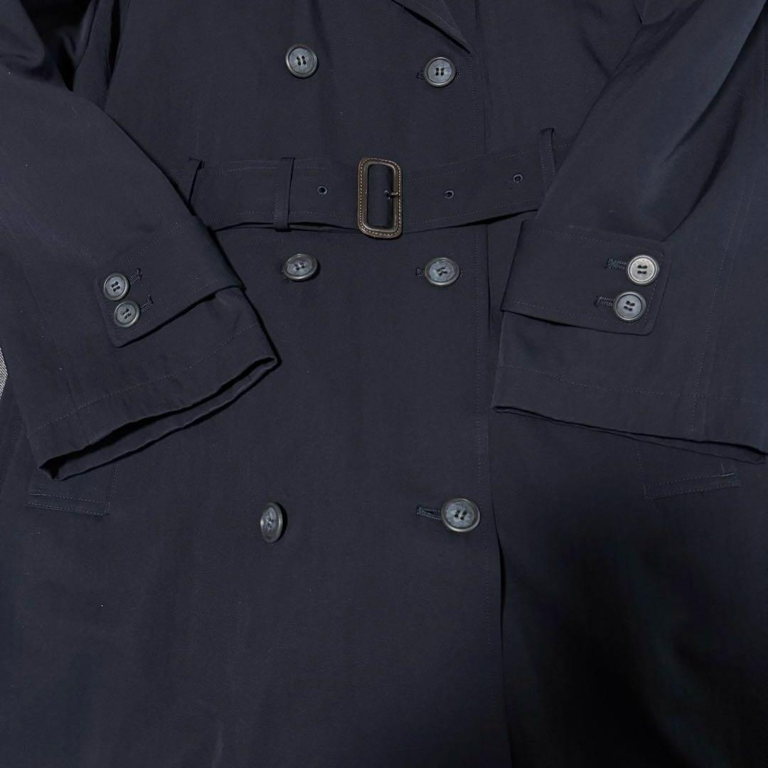 【あしゅ】ポールスミスロンドン　ウールトレンチコートネイビーライナー付