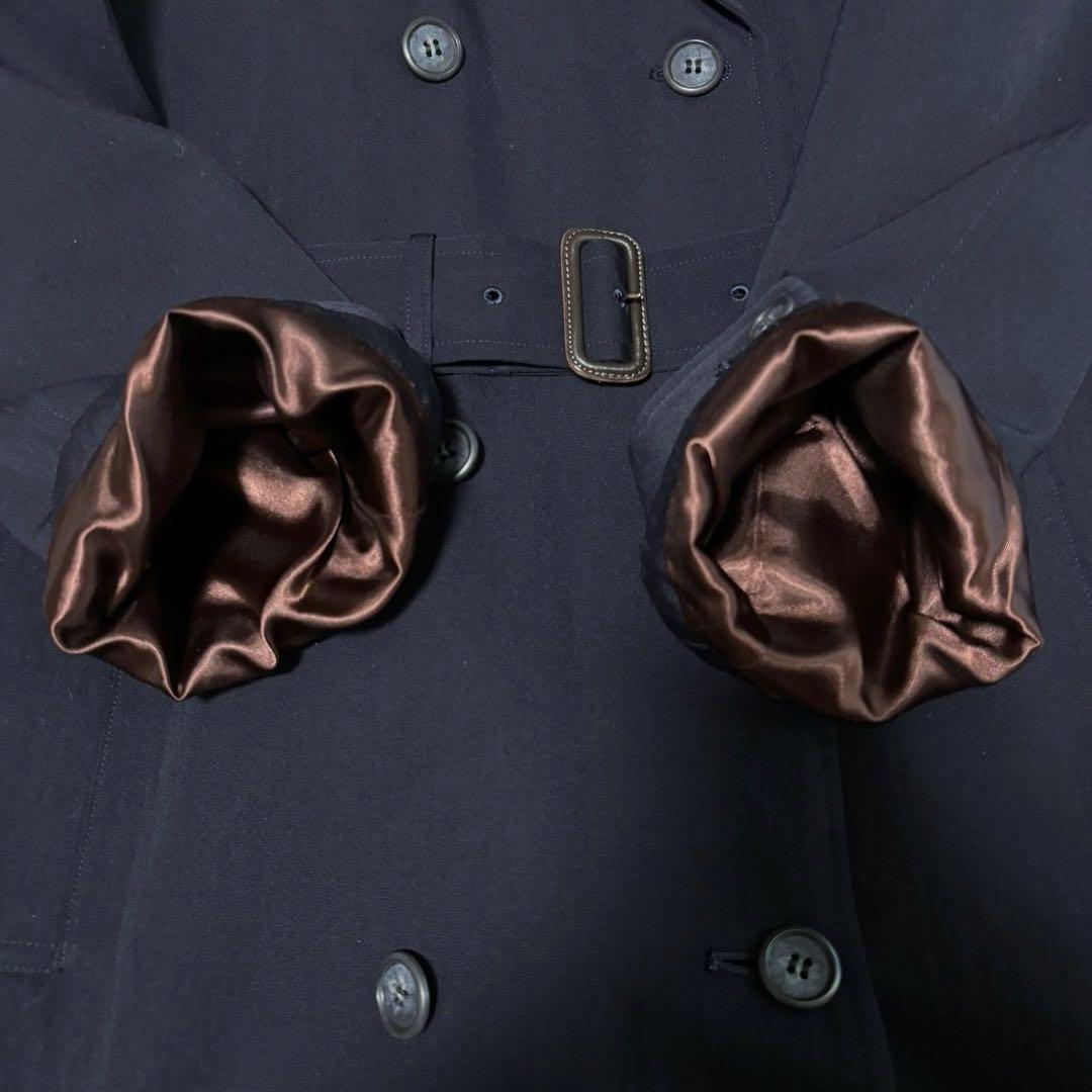 【あしゅ】ポールスミスロンドン　ウールトレンチコートネイビーライナー付