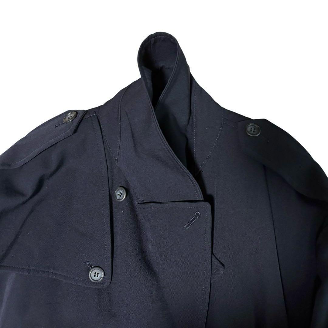 【あしゅ】ポールスミスロンドン　ウールトレンチコートネイビーライナー付