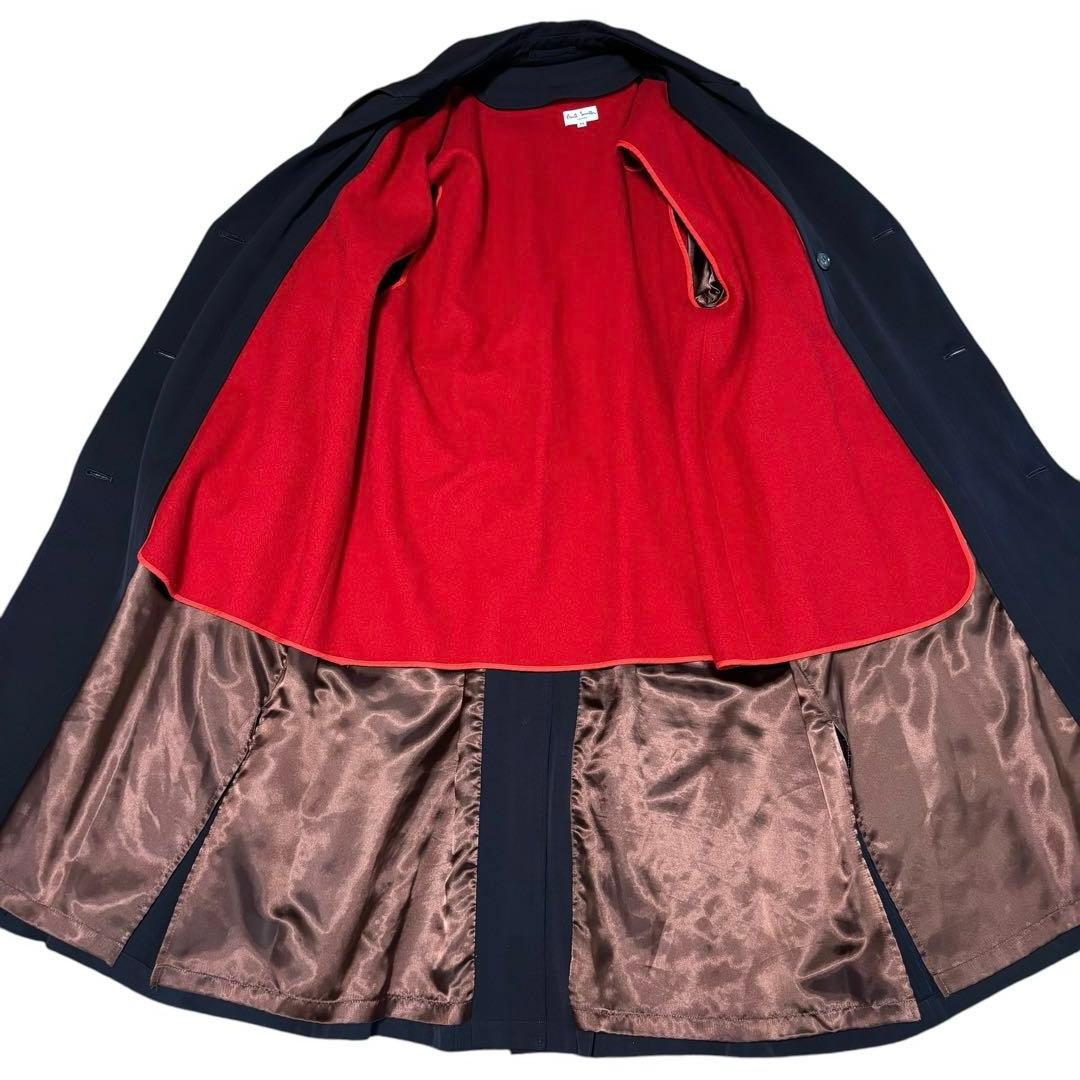 【あしゅ】ポールスミスロンドン　ウールトレンチコートネイビーライナー付