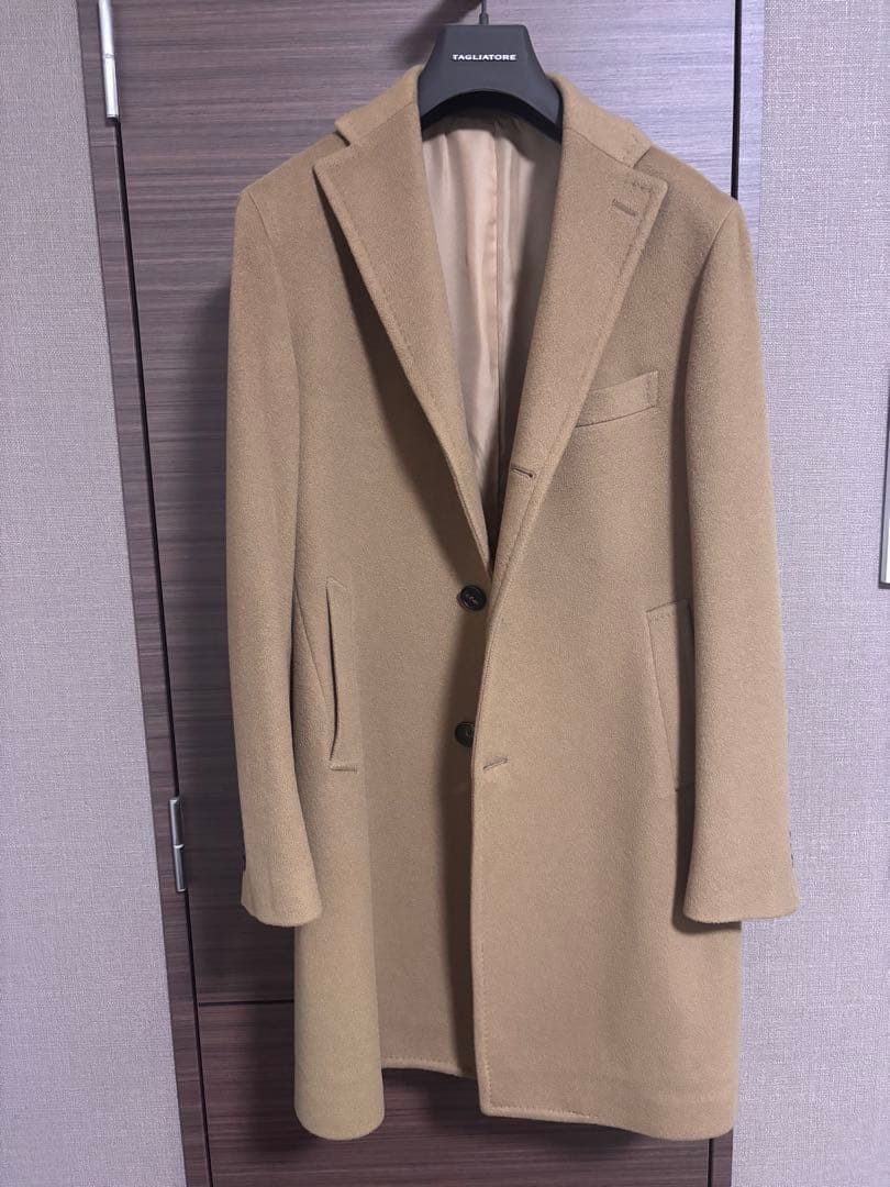 タリアトーレ　カシミヤ100% チェスターコート　キャメル　44サイズ
