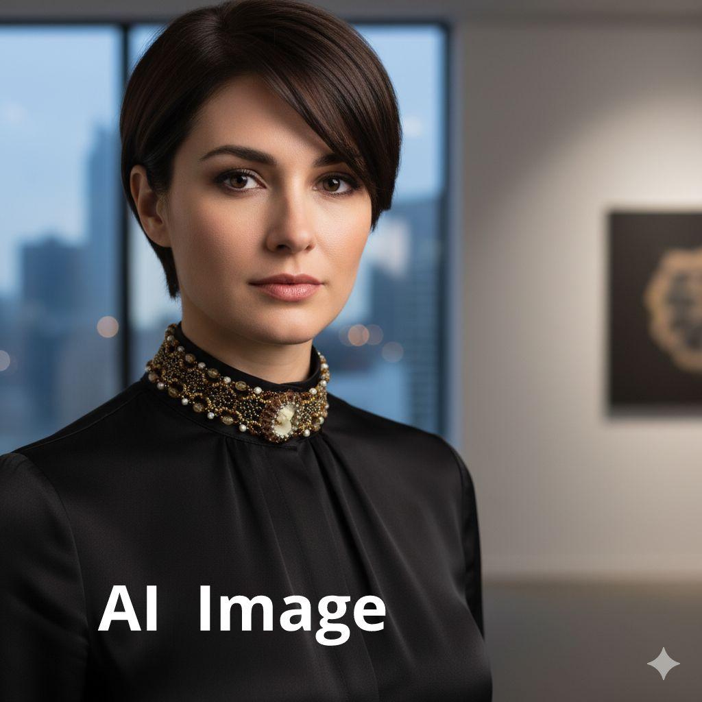 スワロフスキー　使用　ハンドメイド　ネックレス　チョーカー　カメオ　37cm