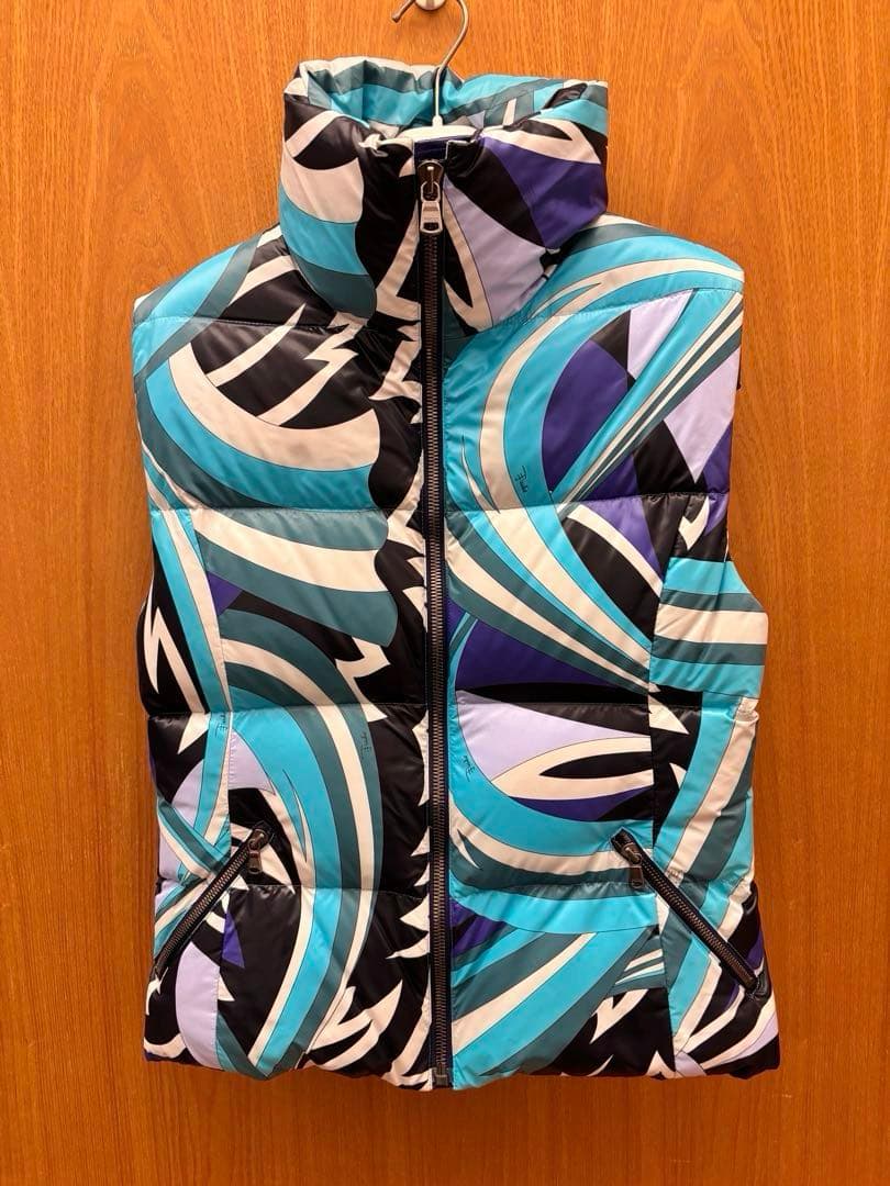 エミリオプッチ ブルー系 ダウンベスト 極美品