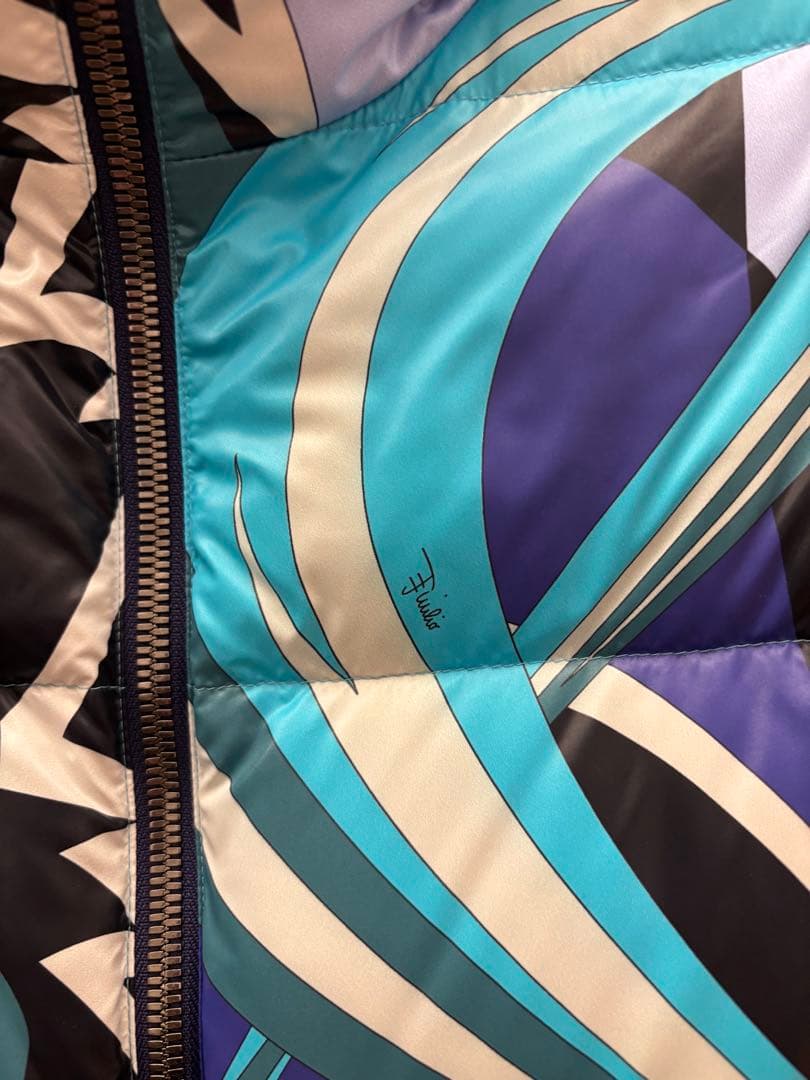 エミリオプッチ ブルー系 ダウンベスト 極美品