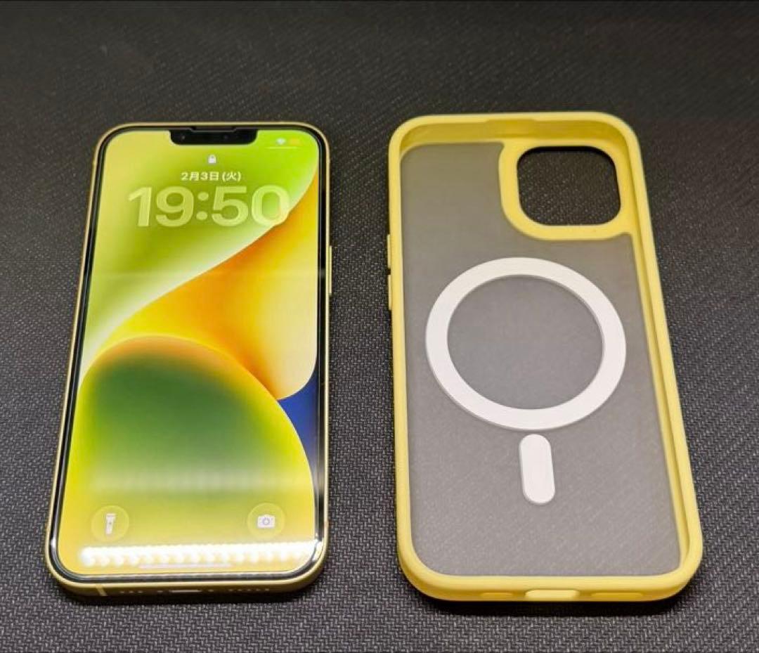 iPhone 14 イエロー　128GB 極美品