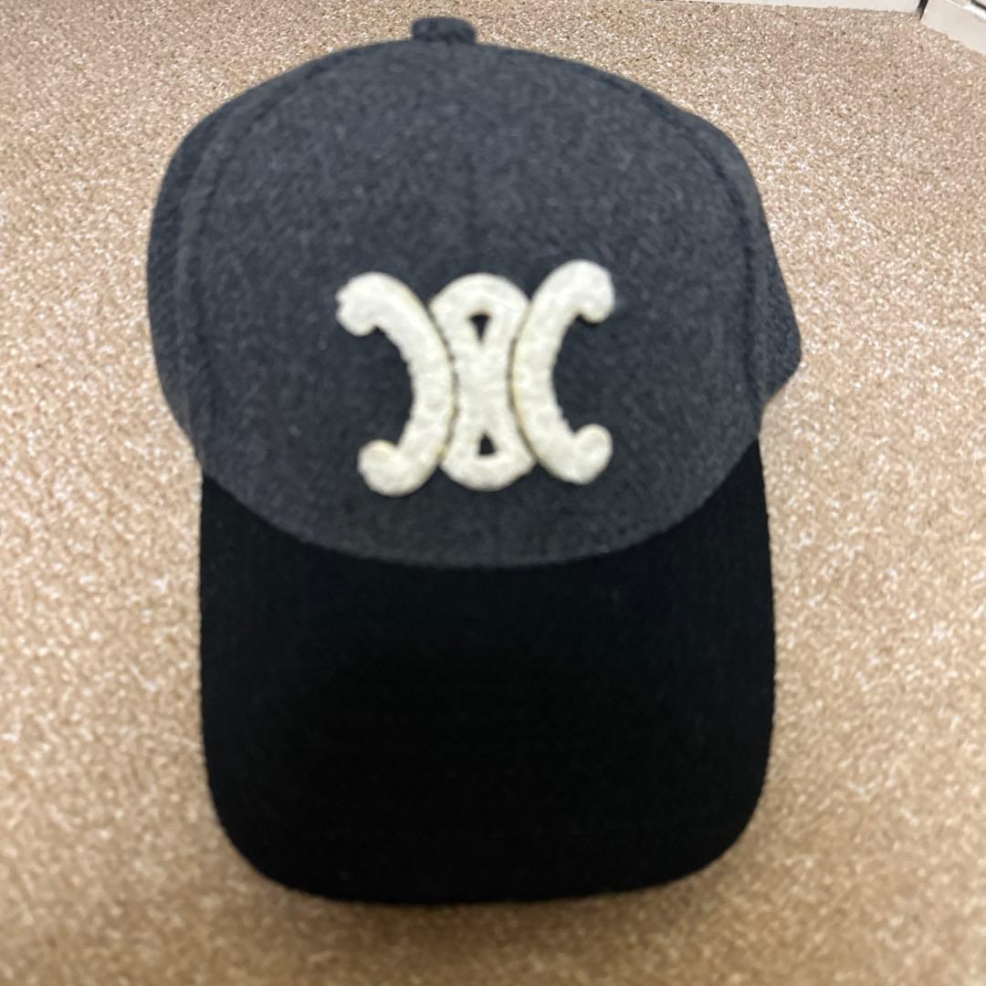 CELINE ベースボールキャップ グレー/ブラック