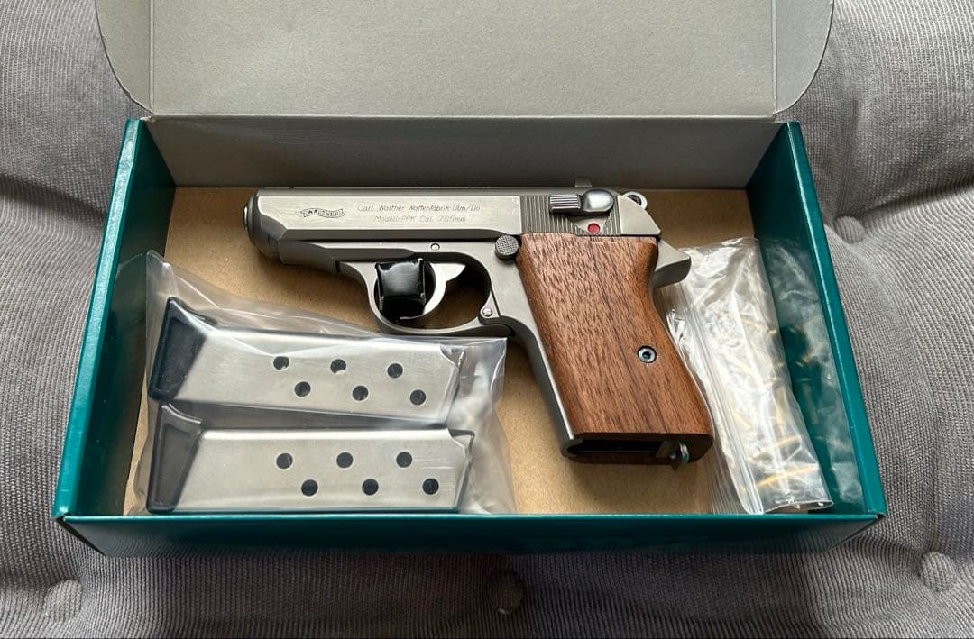 【マルシン】ワルサーPPK ロストステンレス シルバーメッキ【モデルガン】