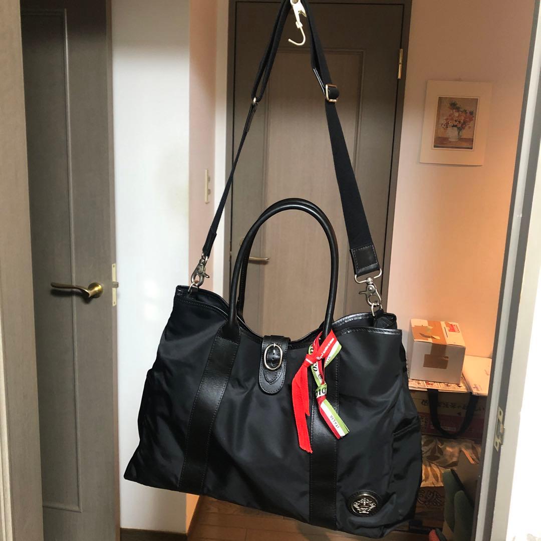 【Nレア未使用】Papas ×オロビアンコ　ショルダー兼トートバッグ黒