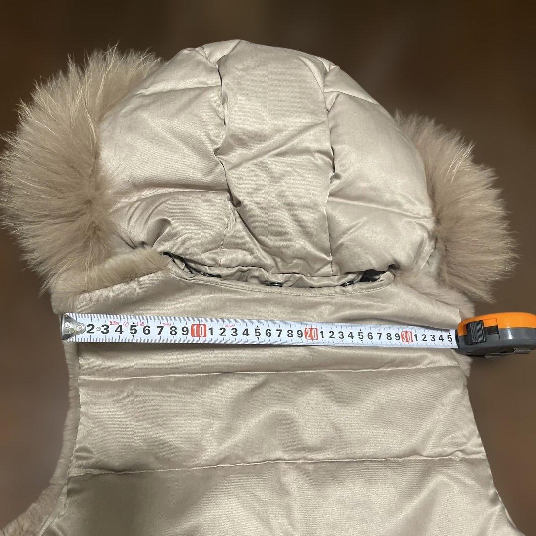 Diagram/フード付きリアルファーダウンベスト