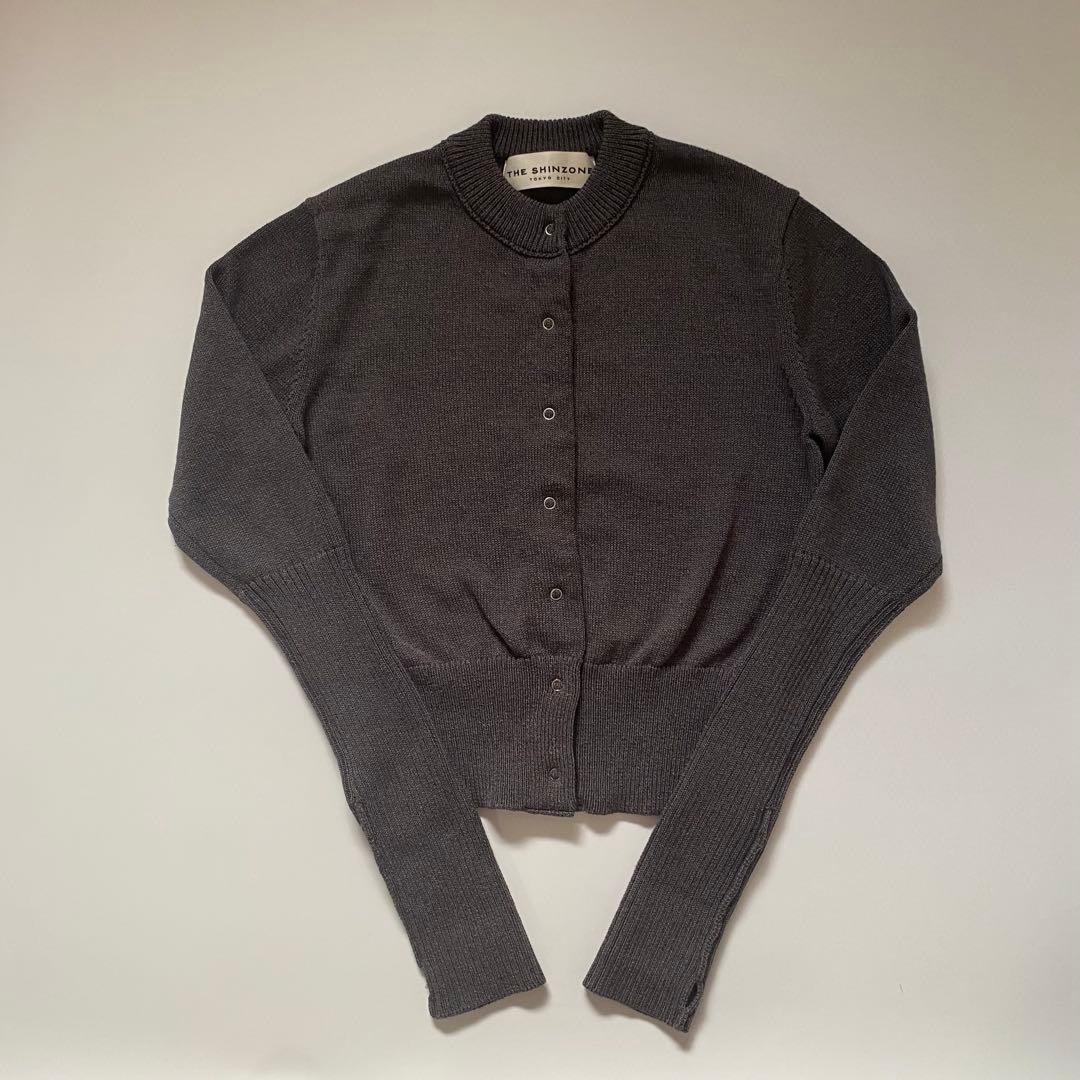 THE SHINZONE ロングリブカーディガン グレー サイズFREE