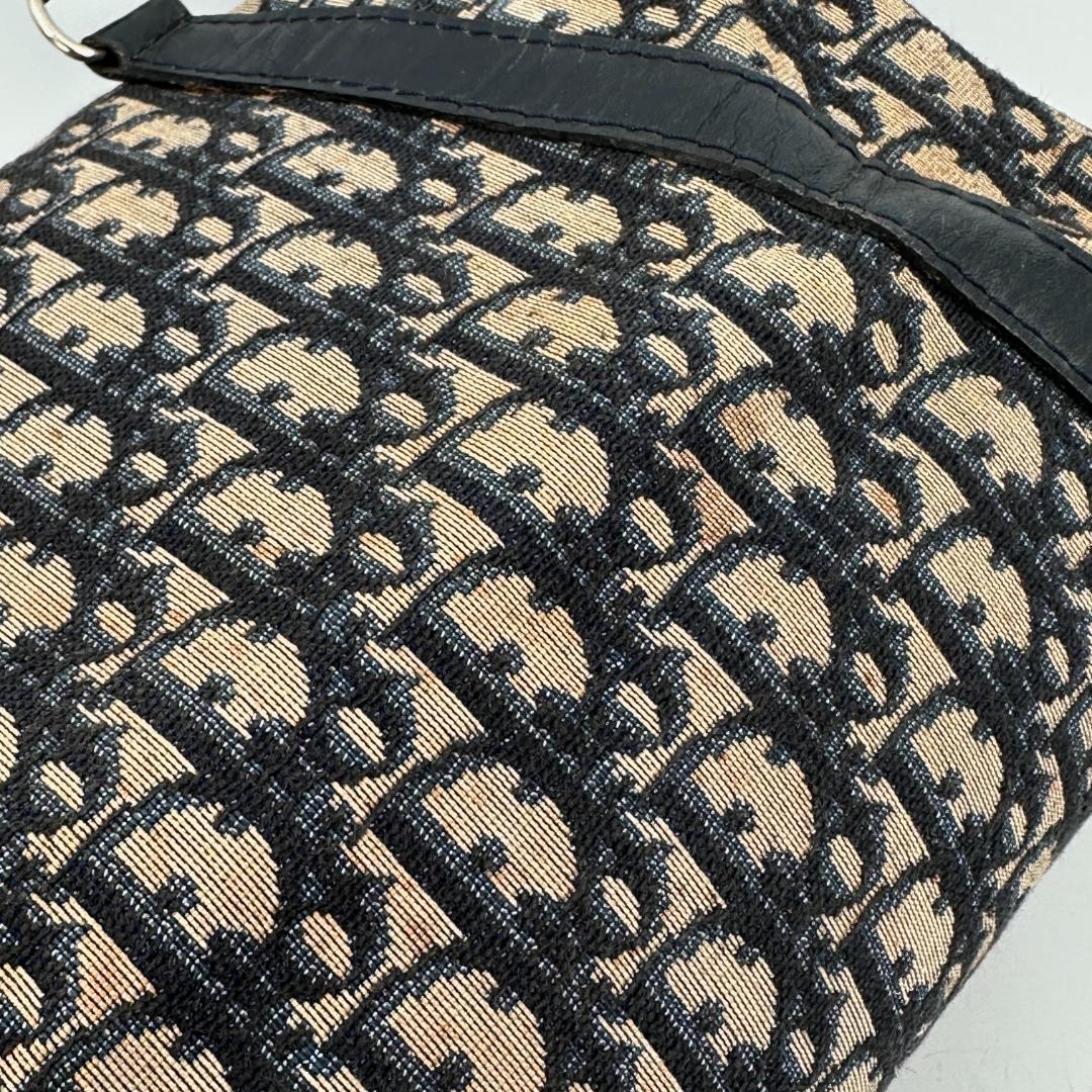 DIOR トロッター柄ミニボストンバッグ ハンドバッグ 黒 ブラック　内観美品