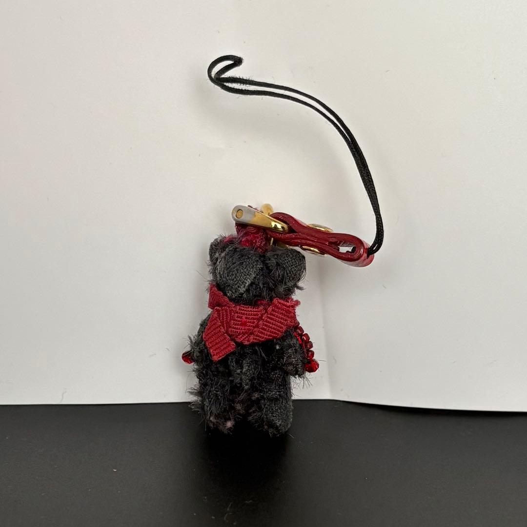 PRADA テディベア クマ型 キーホルダー ストラップ ビジュー チャーム