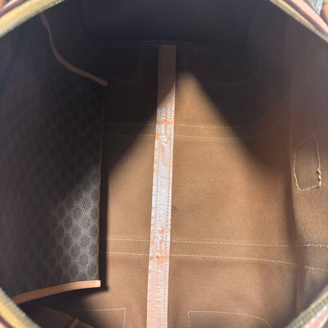 CELINE ブラウン レザーボストンバッグ