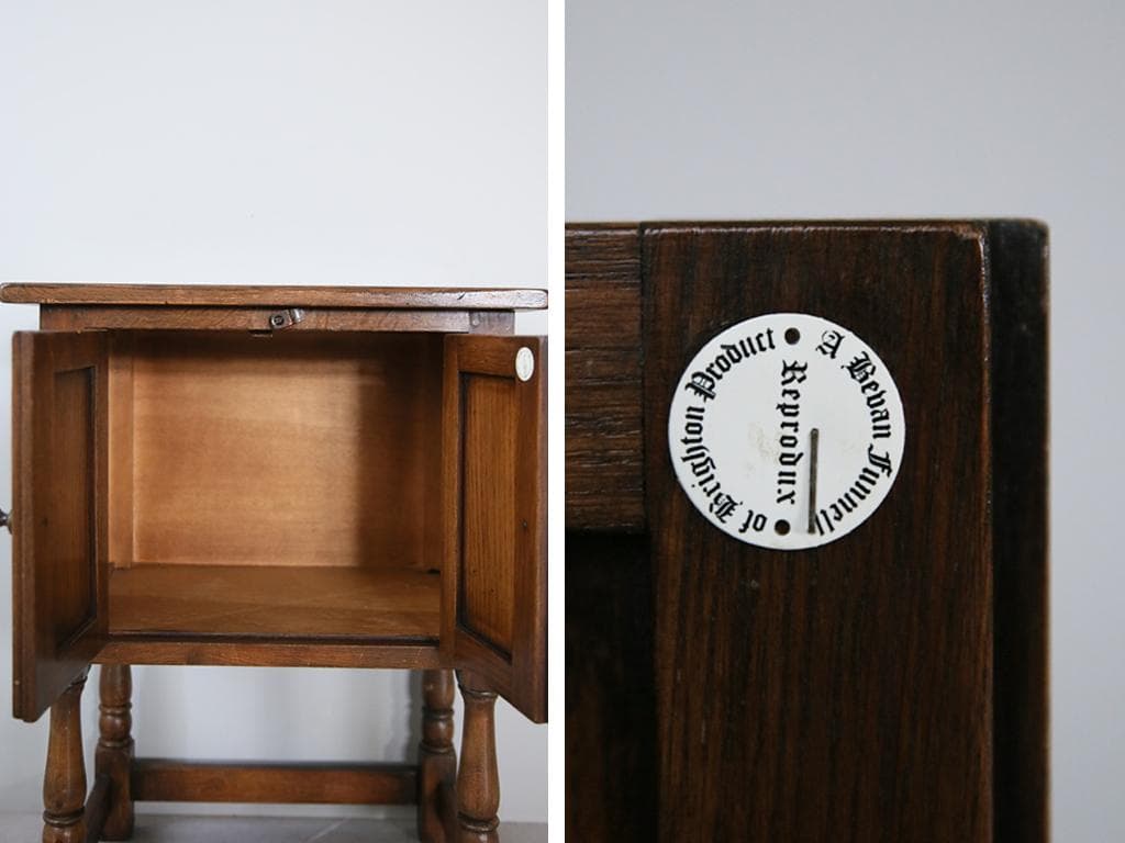 英国アンティーク木製カップボード/キャビネット/キッチン収納/飾り棚92-230