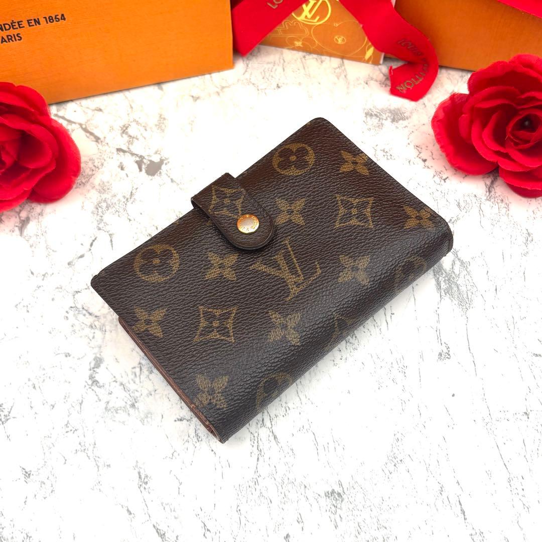 【新型モデル】 ルイヴィトン モノグラム ヴィエノワ がま口 折り財布