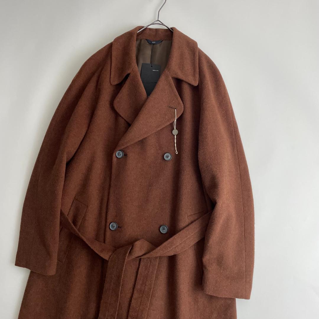 未使用 HEVO (r) 54 イタリア製 ダブルブレストコート ウール