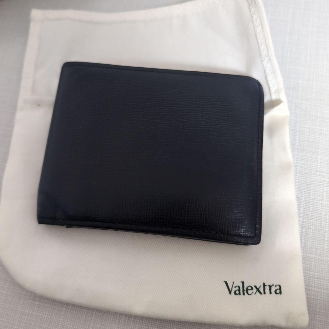 Valextra 黒 二つ折り財布
