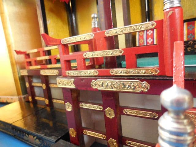 昭和レトロ 雛人形 御殿飾り 豊寿殿 雛飾り 雛祭り木製組み立て式 昭和30年代