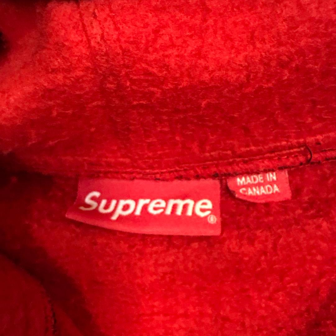 、*様 Supreme フルジップパーカー 黒/赤