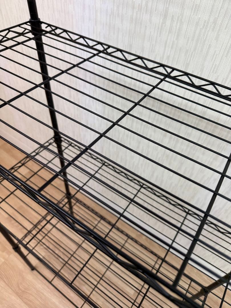 【綺麗め】スチールラック おしゃれ 頑丈 4段　隙間収納 74×34×143