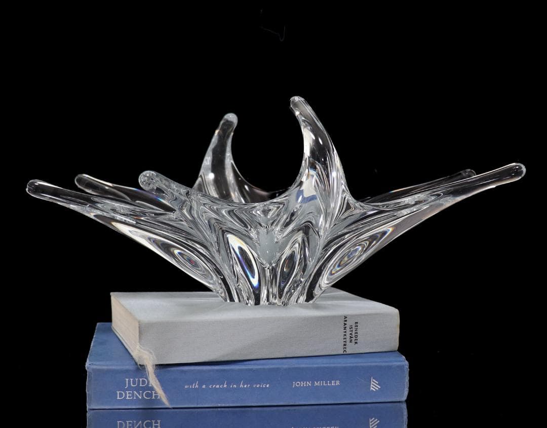 オールド・バカラ1950年特大作品 39.5cm3.6kg コンポートバスケット