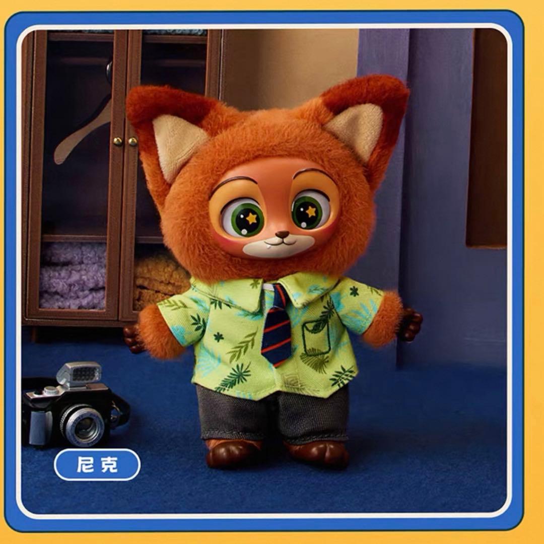 MINISO ディズニー　ズートピア　マスコット　ぬいぐるみ　ニック　2点セット