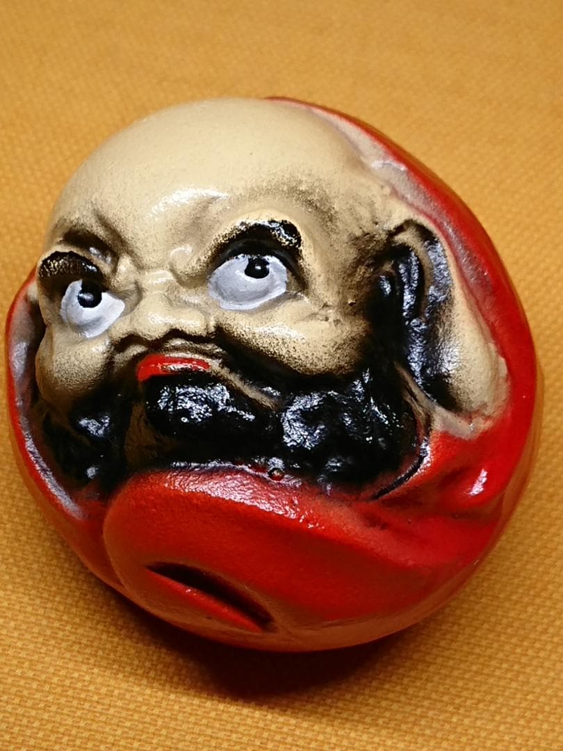 ダルマ　達磨　人形　金属　オブジェ　置物　インテリア　工芸品　美術品　A1368