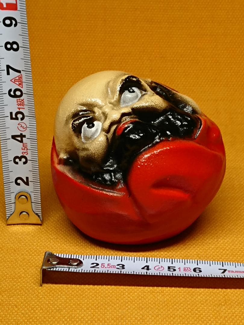 ダルマ　達磨　人形　金属　オブジェ　置物　インテリア　工芸品　美術品　A1368