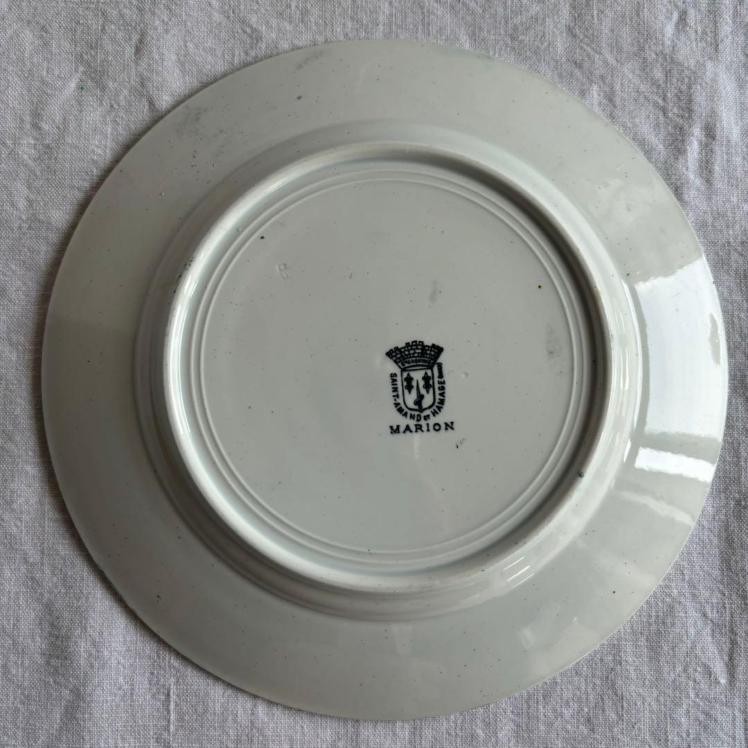 フランスアンティーク サンタマン Marion デザートプレート2枚セット
