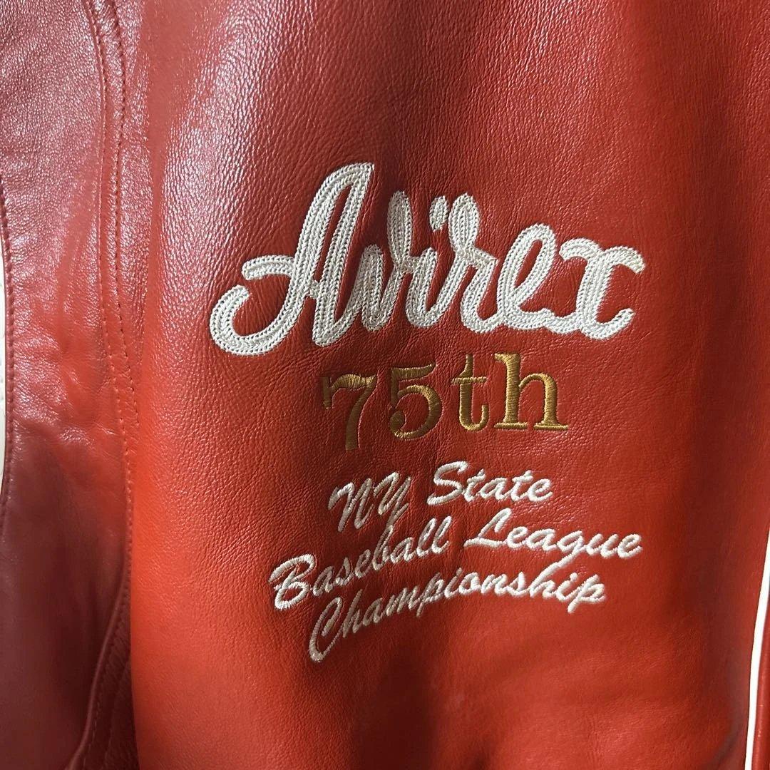 立*茂様 [激レア]AVIREX レザージャケット 3XL レッド ストリートB