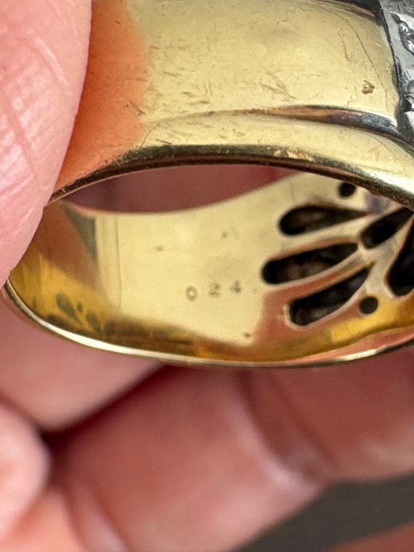 【coco】K18プラチナpt900ダイヤリング 13.5gメンズ指輪